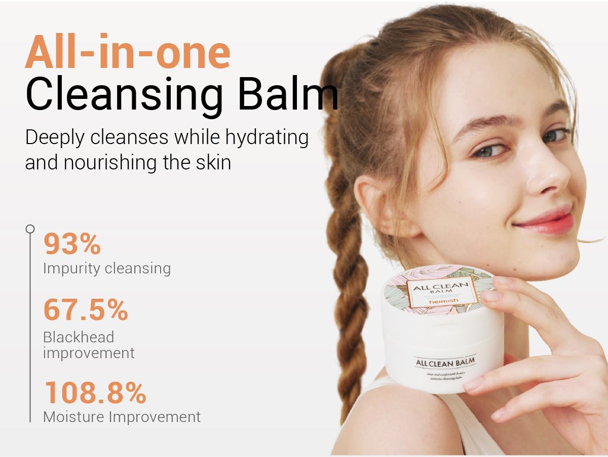【Flash Sale】 Heimish All Clean Balm Mandarin (4.0 fl.oz / 120ml) | Balm-to-Oil Facial Cleanser for Makeup Removal, Pore Care & Blackhead Care, Springtok Herbal