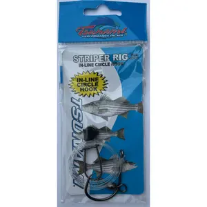 Tsunami TS-4793 Striped Bass In-Line Circle Hook Rig with Fish Finder