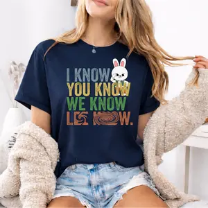 I Know You Know We Know Shirt, K-Pop Stay Fan Graphic T-Shirt, Korean Idol Style Streetwear Tee, Casual Oversized Fan Shirt for Women Men, Trendy Music Lover Gift