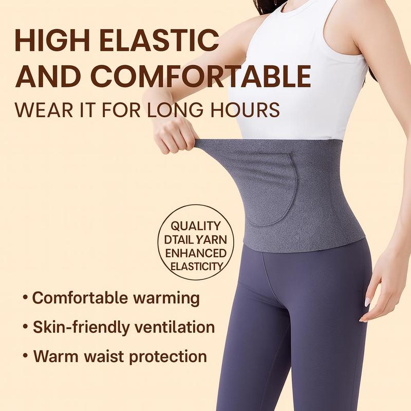 German-style waist support belt with heating function to warm the stomach and relieve back pain; double pockets for women to keep warm and protect against cold.