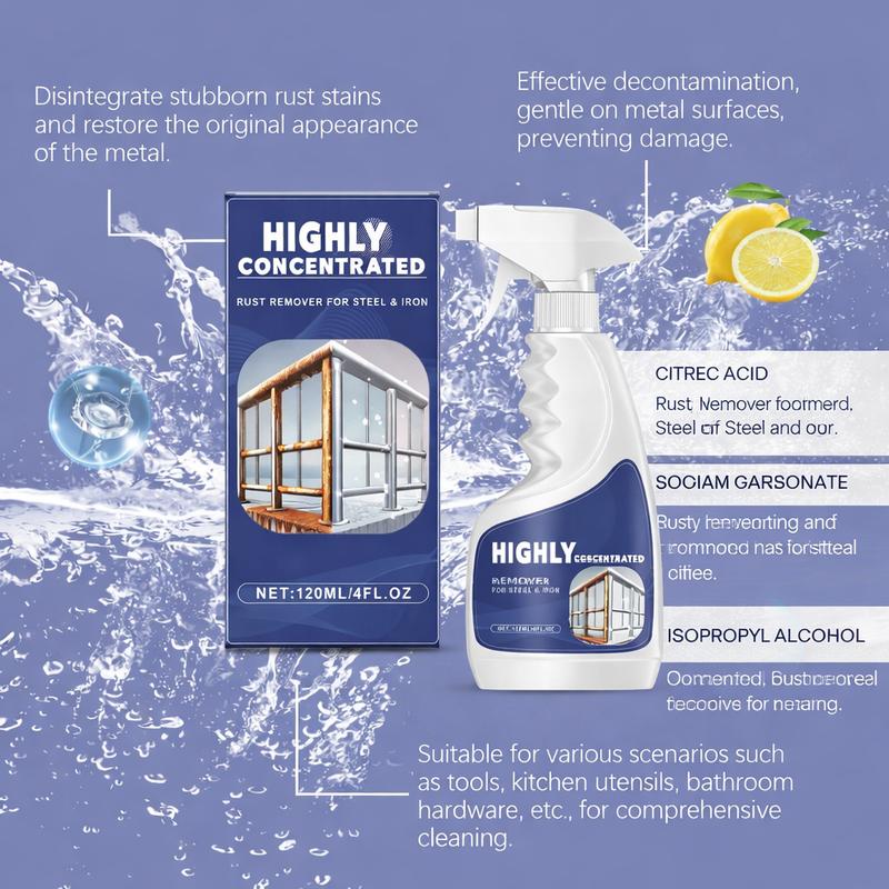 Multi-functional rust remover, stainless steel cleaner, rust remover