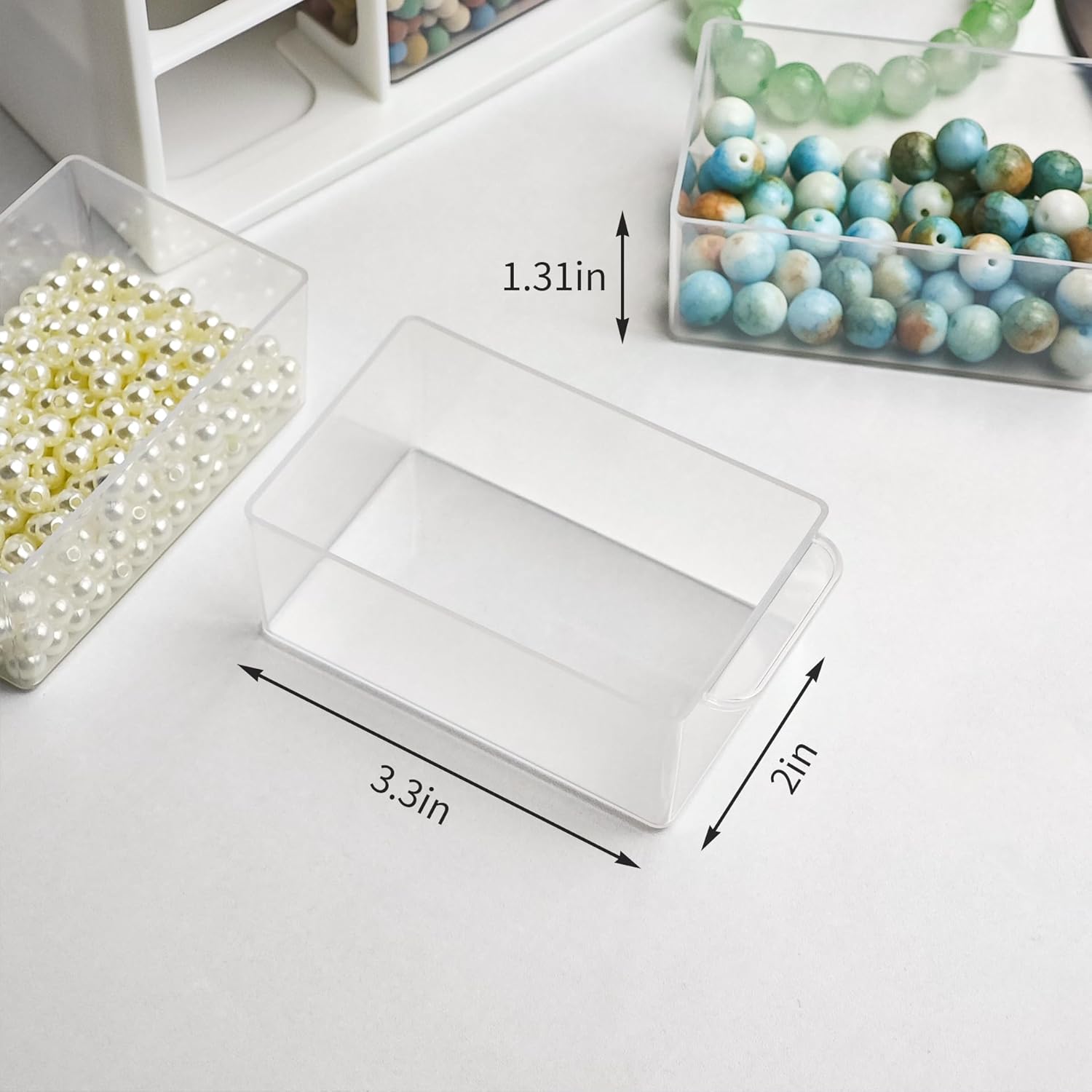 Small Drawer Organizer for Desk, Mini Desktop Drawer Organizer with 9 Clear Drawers Boxes Wall