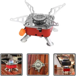 Portable Camping Stove Lightweight Foldable Design Aluminum Alloy & Cast Iron Construction for Outdoor Cooking Hiking & Picnicking Travel Friendly Gear