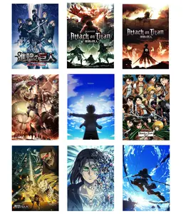 Attack On Titan Poster AOT Atrippy Anime Wall Art for Room Aesthetic Bedroom Dorm Decor Eco-Friendly Materials Fade-Resistant Waterproof UV-Protected Vibrant Colors - Illustrations