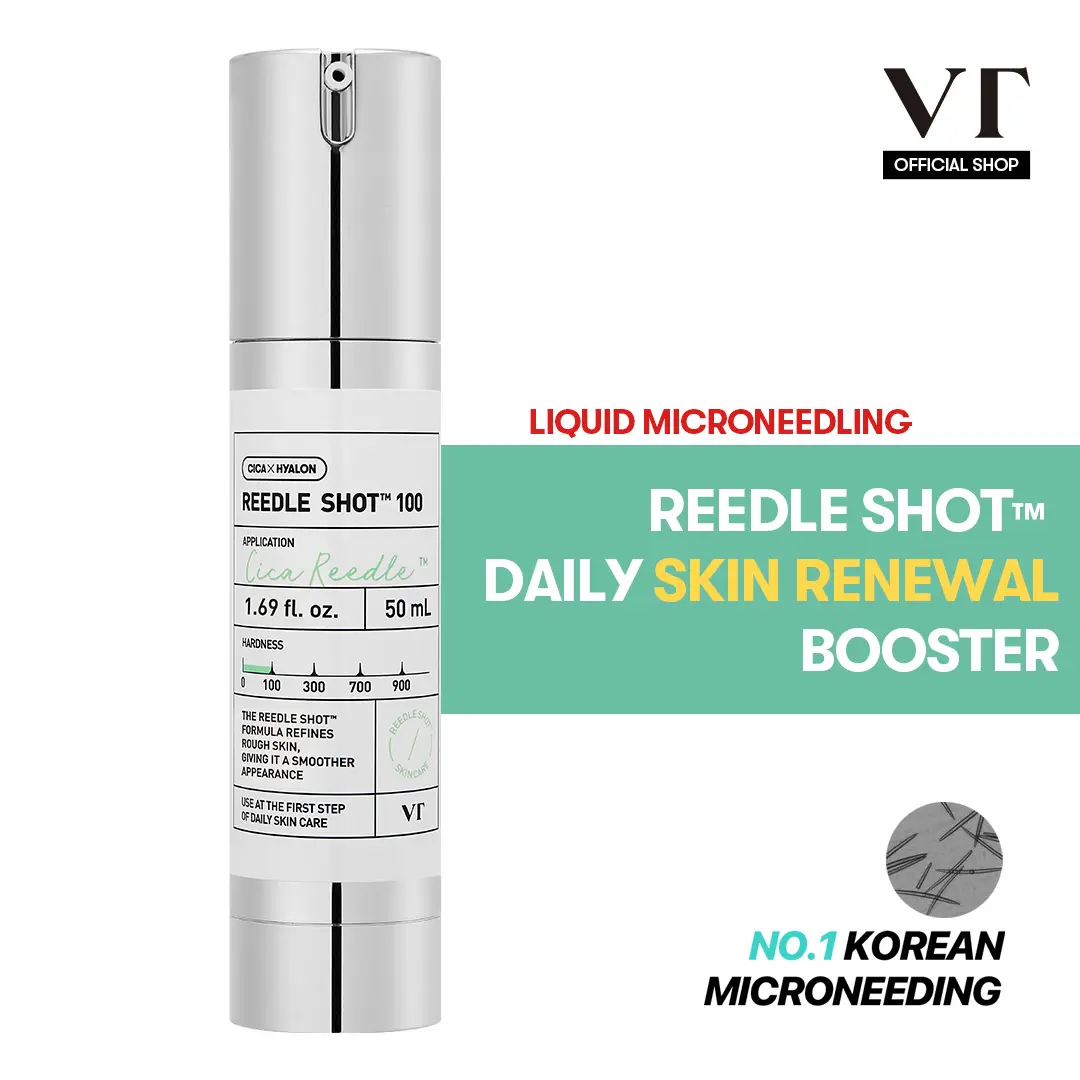 [VT COSMETICS] #1 viral Reedle Shot OG Liquid Microneedling Serum with Patented Spicules, Cica Reedles, Exosome & Centella Asiatica | Pore Care, Skin Texture, Booster, Brightening & Intensive Spot Care | Mild to Strong Care | Korean Skincare