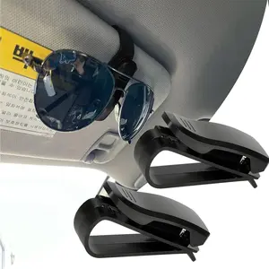 Car Sunglass Holder Clip,Carbon Fiber Textured Universal Multifunctional Clip | Car Glasses Holder - for Money Key Traveling Birthday Mother's Day Father's Day Vehicle Driving Road Trip