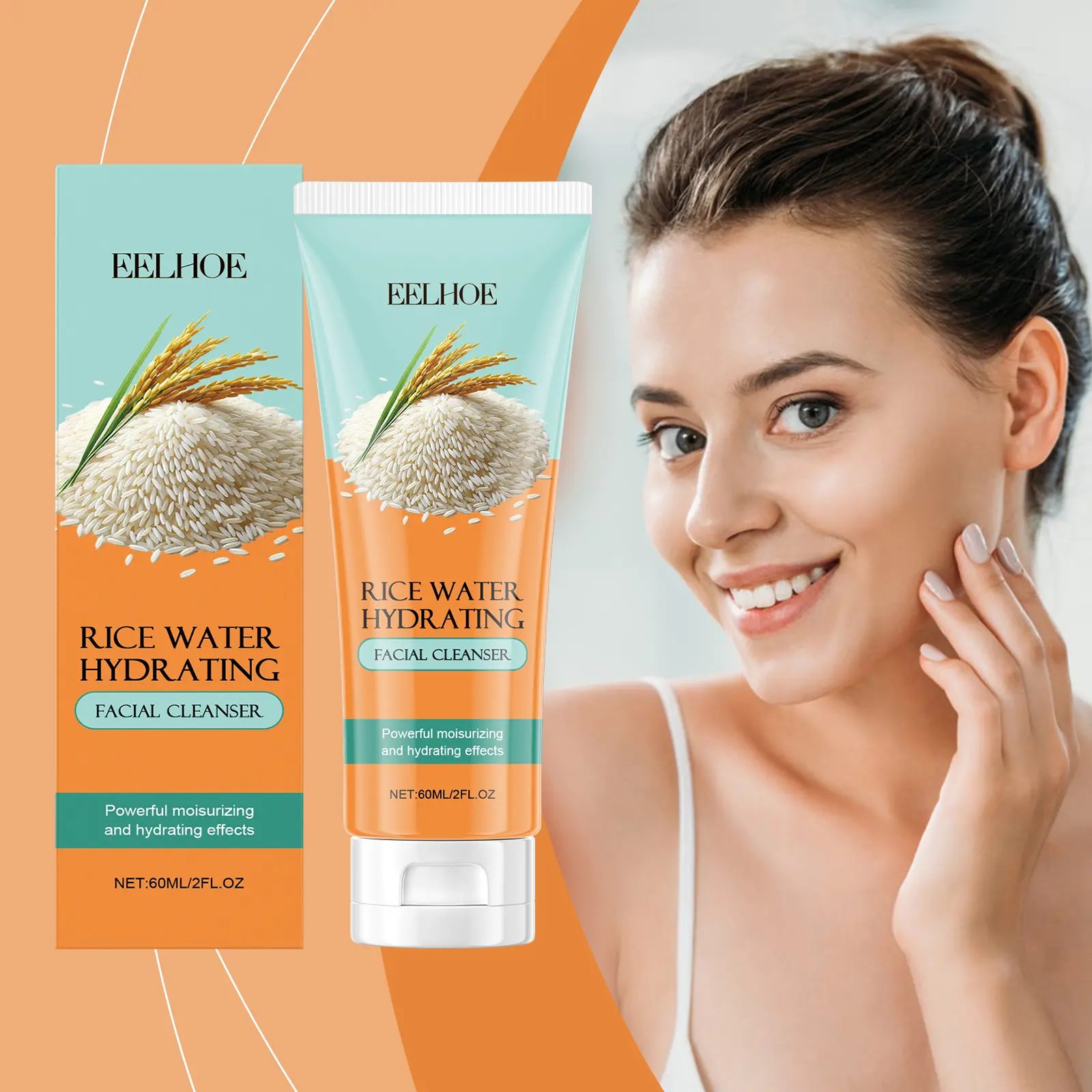 Rice Gentle Facial Cleanser for Daily Skincare, Helps Cleanse and ...
