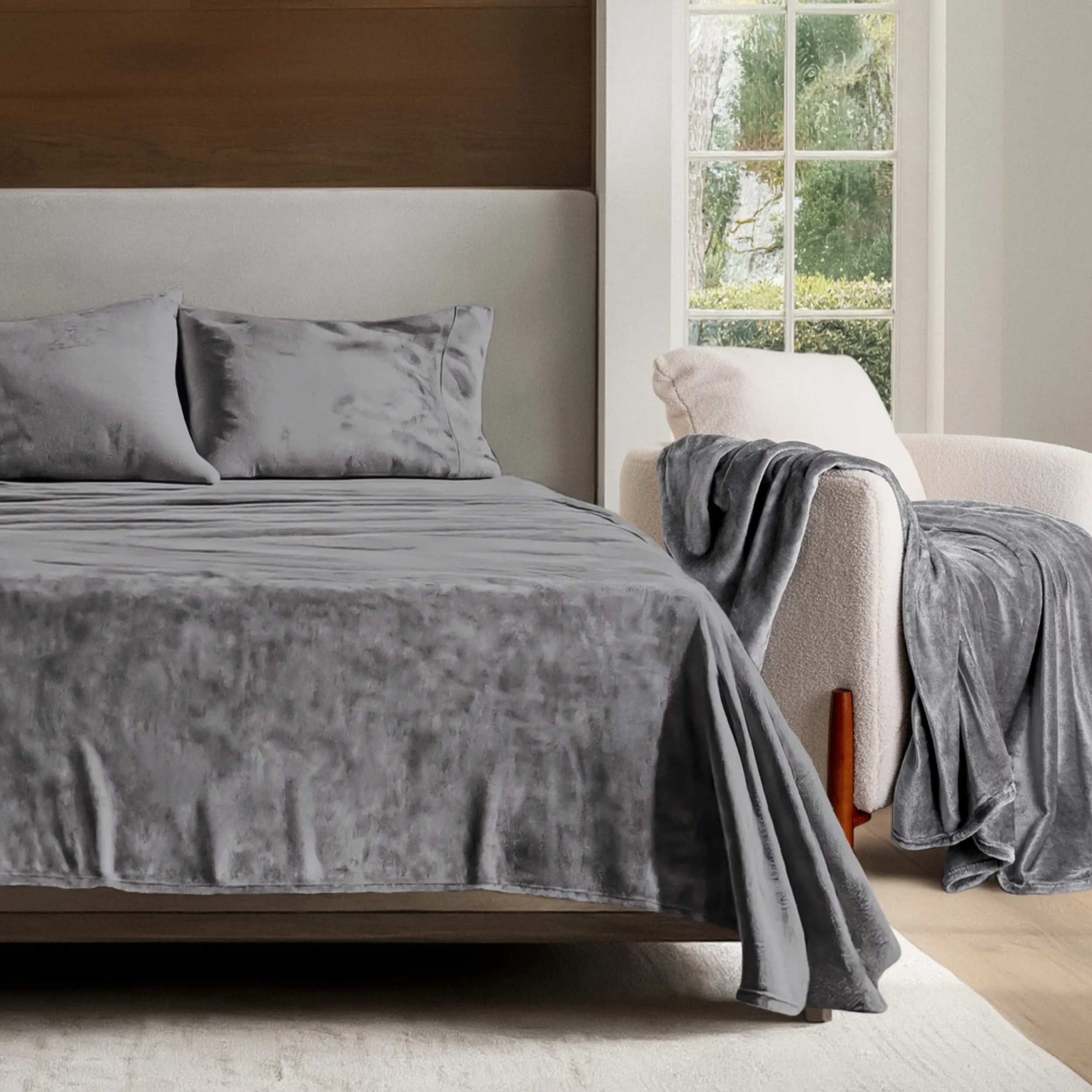 Bare Home Ultimate Cozy Reset Microplush Bedding Set - Microplush Sheets, Warm, Lightweight Cozy Bedding Blanket, Soft Fluffy Blanket, Lightweight Cozy Blanket