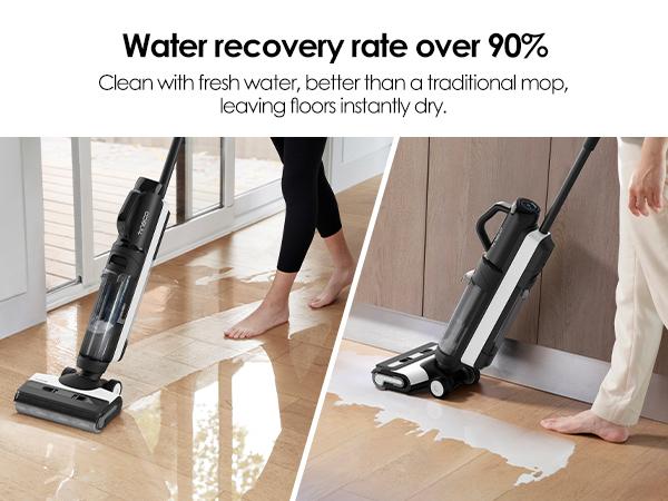 Tineco FLOOR ONE Switch S6 Wet Dry Vacuum Cleaner,Smart Floor Washer,5-in-1 Multi-Function,Self-Cleaning,5min Flash Dry, ZeroTangle Brush,Dual-Edge Cleaning,Whole-House Cleaning