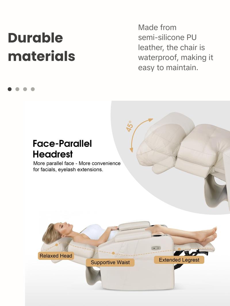 BarberPub Electric Lash Recliner with Adjustable Headrest, Facial Bed for Estheticians, Eyelash Extensions, Nails & Beauty 9904