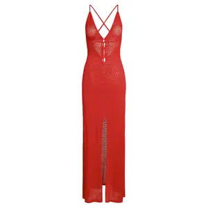 Ramatuelle Dress - Chili Pepper Lace Crochet