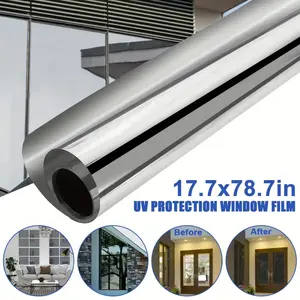 18x79In Privacy Window Film-Reflective Tint, UV Protection, Heat Control,Sun Blocking Reflective glass Window Tint,for Home Office Door outside Decor