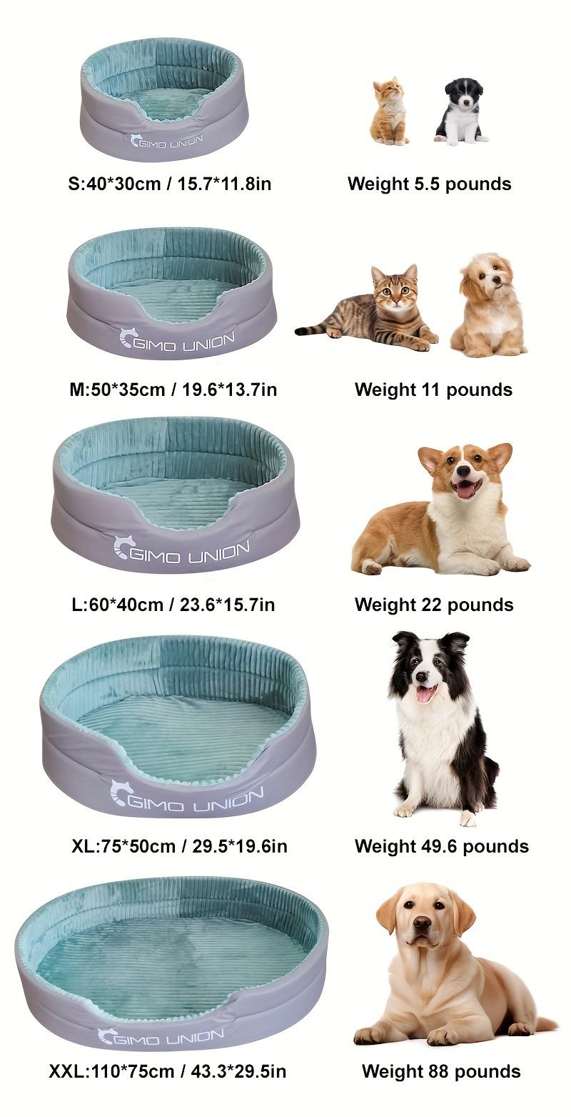 Pet Heaven Luxury Plush Thickened Pet Sofa Bed All Season Warm & Cool Dog Cat Bed for Medium Large Breeds Fully Washable Removable Mat 3D Raised Edge Pet Couch sleeping bag dog accessories Adjustable Temperature Heating Pad towers
