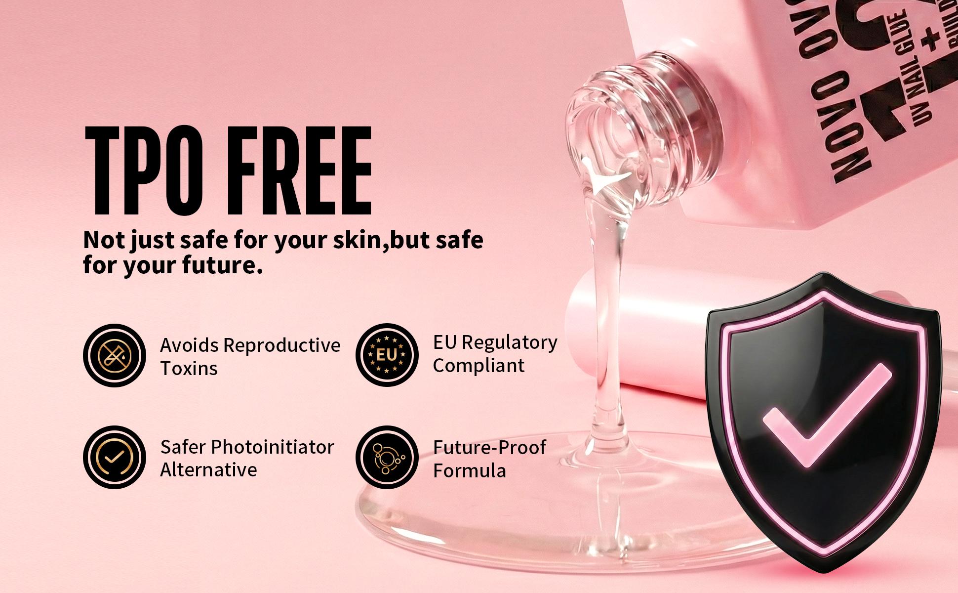 NOVO OVO UV Nail Glue and Builder Gel 2 in 1, No Wipe Top Coat Kit for Predesigned French Tip Nail Tips, HEMA TPO FREE, Super Strong Adhesive for Press on Acrylic Nails, Long Lasting, Easy to Use