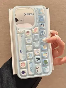 Simple Keyboard Release Stress Keyboard Phone Case for Iphone 16 15 Pro Max 14 11 13 12 XR 8 7 plus XS MAX Cover Fashionably Late Co.