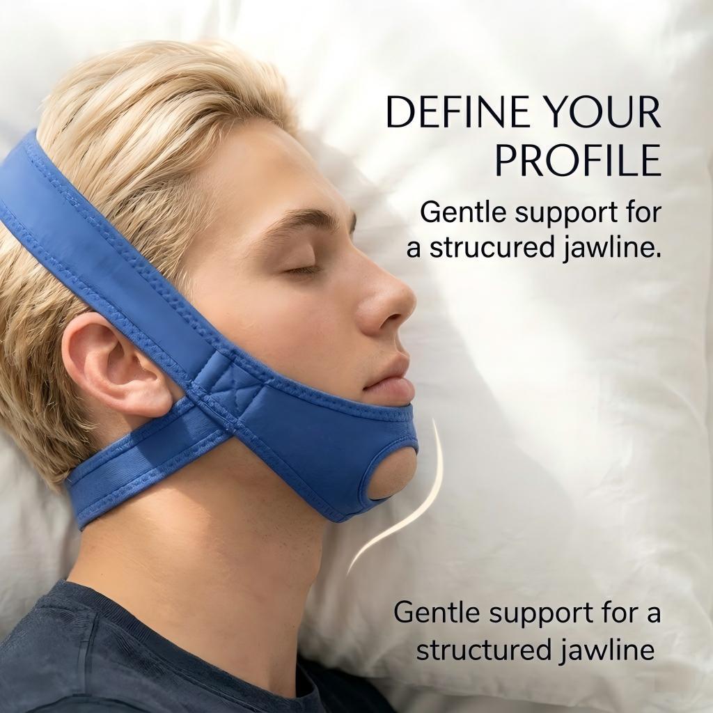 Frontloading Chin-Strap Support Forward-Oriented Jaw Posture While You Sleep