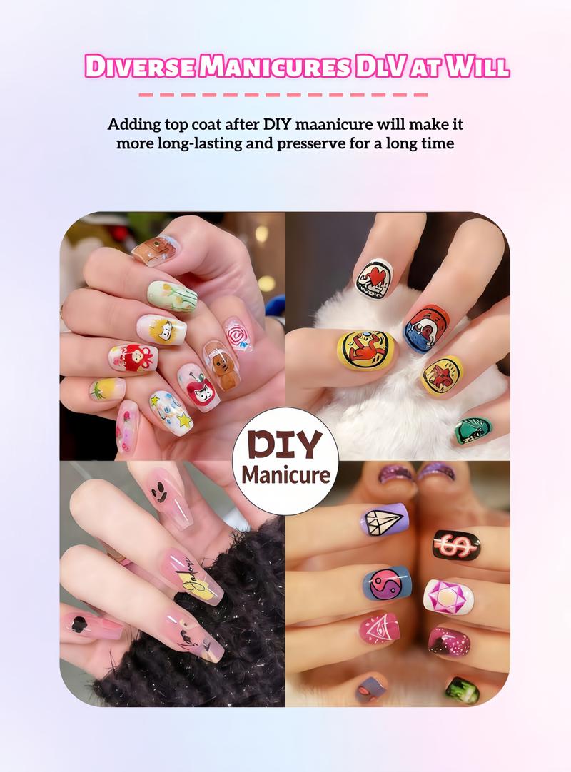 12-Color Nail Art Marker Set: Micro-Tip Waterproof Pens, Lasts 7-14 Days | DIY Salon Gel Nails at Home Kit for Beginners | Valentine‘s Day, Prom, Wedding Gift for Kids, Teens, Adults | with Free Video Tutorial