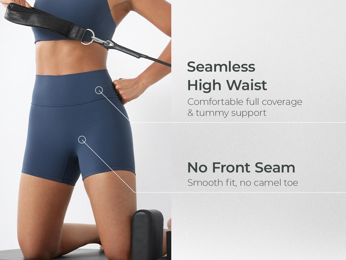 CRZ YOGA Secretsculpt Womens Butterlift High Waist Scrunch Butt Biker Shorts 4/6 Inches - No Front Seam Workout Gym Booty