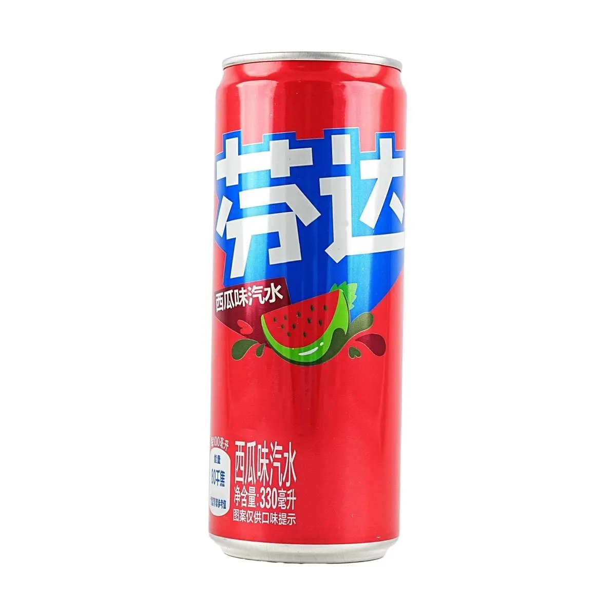 Fanta Watermelon Soda - China Mainland Version, 330ml Cans, Refreshing Carbonated Drink