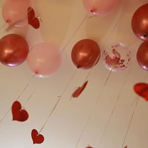 101 Pack Valentines Day Balloons Kit, Rose Gold Pink Heart Balloons with Rose Petals, I Love You Balloons for Anniversary Mothers Day Wedding Romantic Decorations Special Night