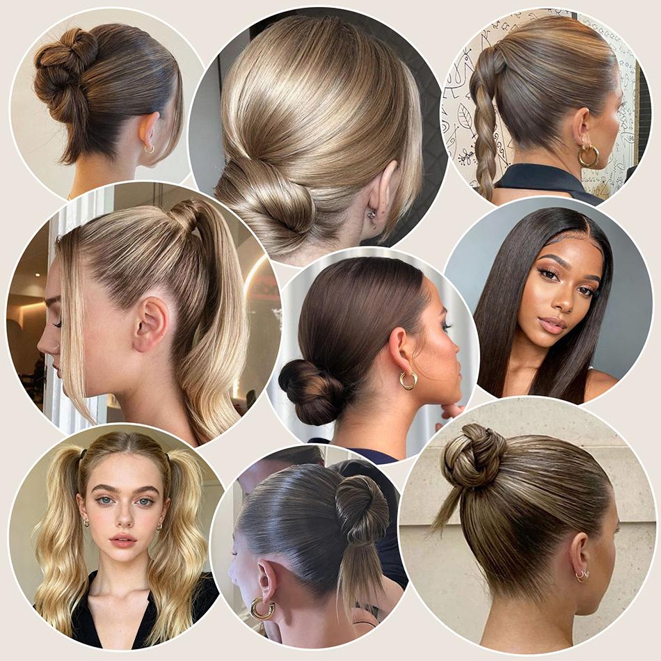 Dolahair Wax Stick Kit - Flyaway Control & Styling Pomade Hair Brush & Combs for Slick Back Hairstyle Heatless Tool Lightweight Daily Haircare Outdoorfun Smooths Down Frizz