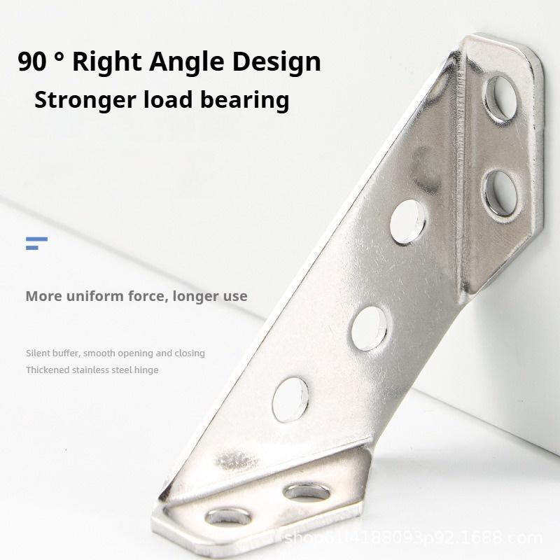 20 Corner Codes +120 Screw Stainless Steel Multifunctional Angle Bracket Connector, Three-sided Fixed Angle Iron Bracket stainless steel Universal Stainless wood furniture Stainless Steel