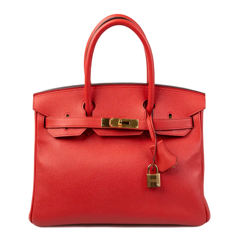 Pre-owned HERMÈS Epsom Shoulder Bags Hermes Birkin 30 Rouge Casaque CN26010036
