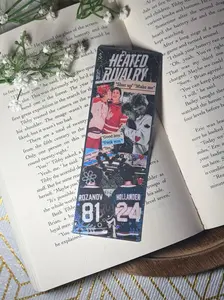 Heated Rivalry Hockey Romance Inspired Collage Bookmark