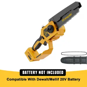 Cordless 8In Chainsaw Compatible with Dewalt 20V 60V Battery (Tool Only), 39Ft/s Electric Portable Chain Saw, Auto Oiler, 900W Brushless Motor, for Tree Trimming, Cutting, Pruning, 5 Year Warranty