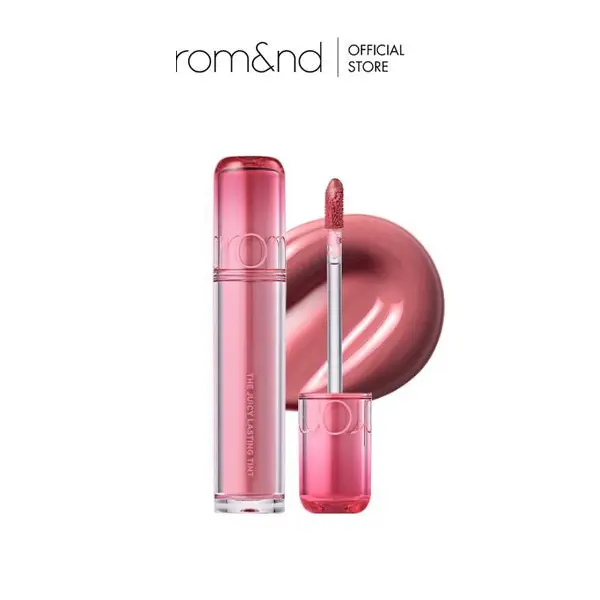 rom&nd THE JUICY LASTING TINT Moisturizer Lip Gloss - Hydrating Lip Care with Silky, Glossy Finish, Contains HA, Long Wearing, Exfoliating, All Skin Types, 03 Bare Grape, Fragrance, Glyceryl Stearate, Single Item