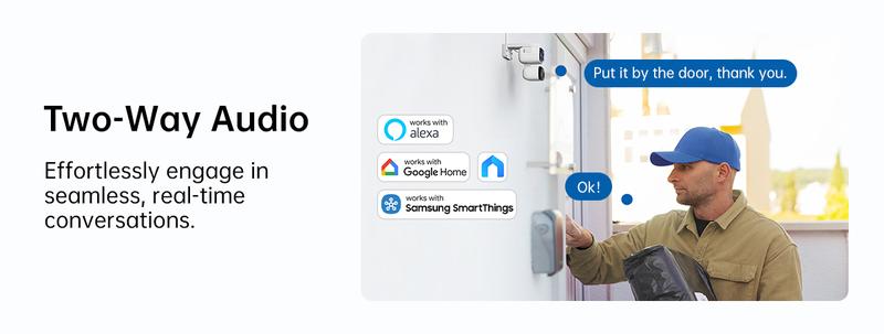 TP-Link & Tapo C246D(2-Pack) 2K 3MP Dual Lens Pan/Tilt Indoor/Outdoor Security Cameras with AI Detection, 360° Pan, Free Person/Vehicle Detection, SD/Cloud Storage, Works with Alexa & Google Home