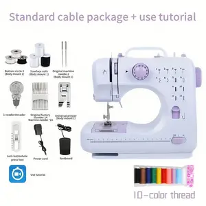 Lightweight Professional Portable Sewing Machine - 12 Stitch Modes, Adjustable Speed & Overlocking, Suitable for Home Use, Beginners & Crafts