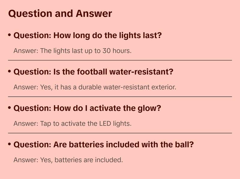 Glow in the Dark Light Up LED Football