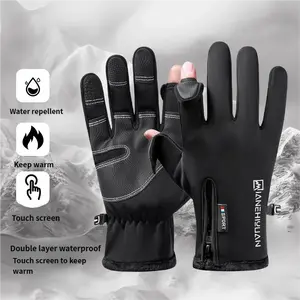 1 Pair Winter Touchscreen Thermal Gloves, Windproof Water-Resistant Warm Gloves with Cozy Wool Lining, Thick Cold Weather Anti-Slip Gloves Unisex for Skiing Cycling Driving Running Hiking Outdoor Sports Daily Commute Winter Essentials