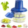 Rechargeable Electric Fruit & Vegetable Peeling Machine - Rust-Resist Stainless Steel Blade (200 mm Diameter), 1300mAh Type-C, 20s Grape Peeling, Portable Automatic Skin Remover for Garlic/Chestnuts, Hygienic Operation Outdoor Camping Kitchen Gadget Gift