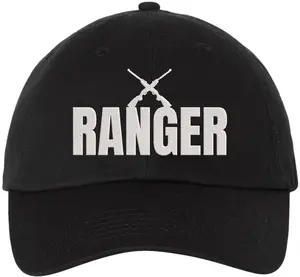 Ranger Crossed Rifles Embroidered Dad Hat | Army Training Tactical Rangers Adjustable Cotton Cap