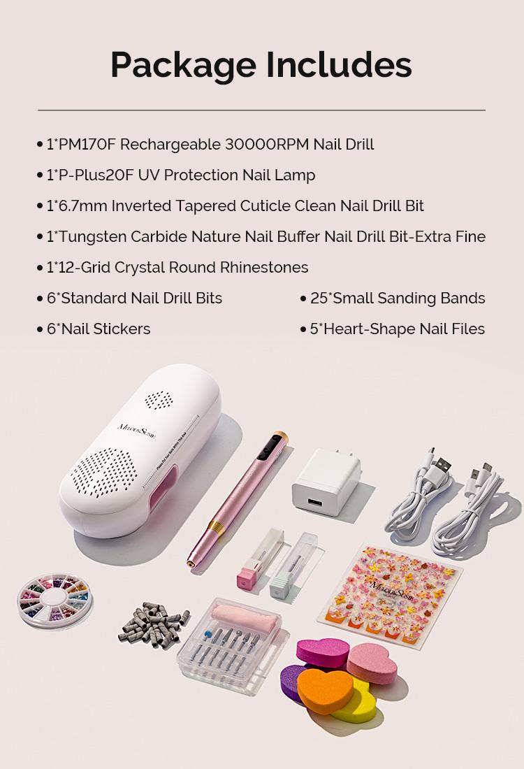 MelodySusie Mother's Day Nail Drill Gift Box with Premium Nail Drill and Nail Lamp for Nail Beginners & Professionals MelodySusie Mother's Day Nail Drill Gift Box with Premium Nail Drill and Nail Lamp for Nail Beginners & Professionals