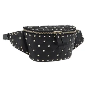Pre-owned Valentino FINAL SALE Belt Bags Garavani Lambskin Rockstud Spike Belt Bag