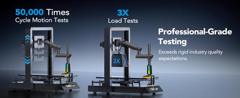 Adjustable RGB/Non RGB Heavy Duty Monitor Arm for Ultrawide Screens up to 57"/49'', Holds 44 lbs, Tall Ultrawide Monitor Stand with 29.1" Max Height, Fully Adjustable Single Computer Desk Mount, Max VESA 100x100mm