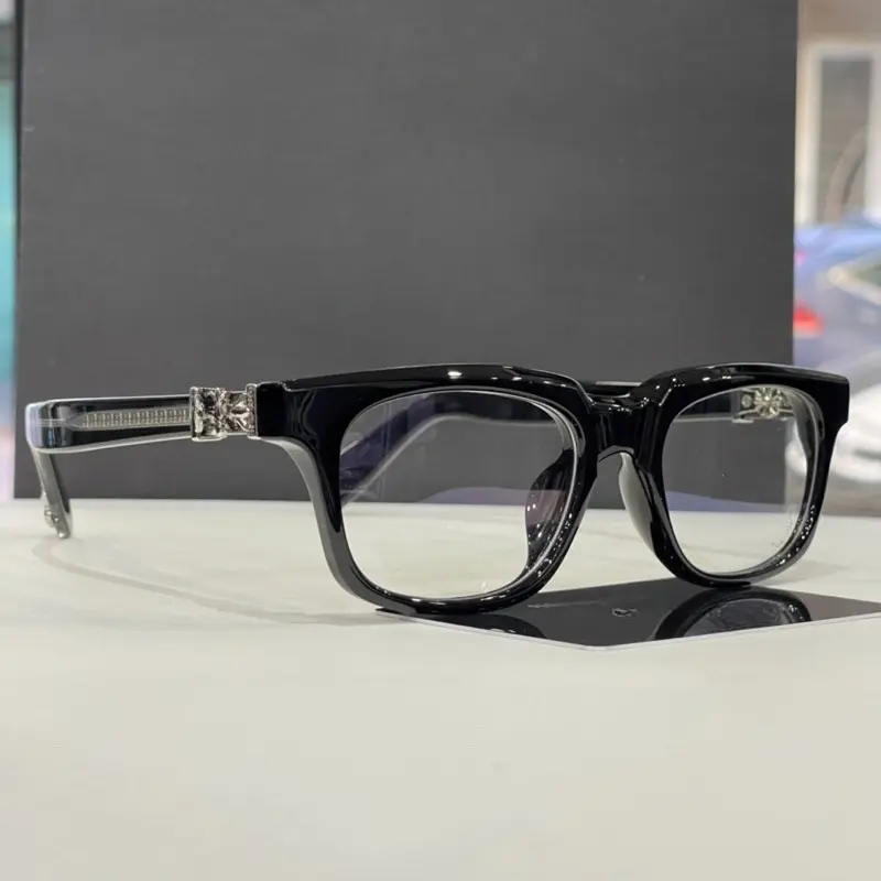 “See You in Tea” Design | Eyeglasses Frame | Black & White Square Full-Rim Optical Glasses | Unisex Fashion Eyewear for Men & Women | Daily Wear or Gift