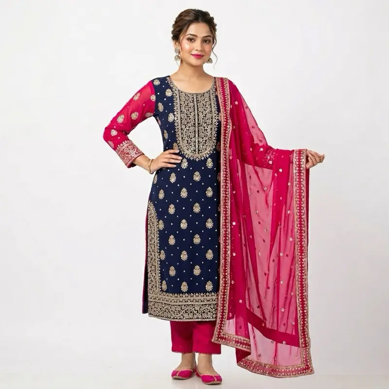 designer indian dress for engagement South Indian Half Saree For Engagement