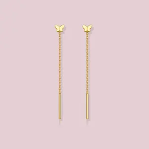 14K Solid Gold butterfly voladores earrings