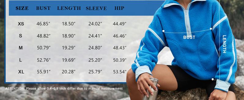 YeeZaa Women's Sherpa Fleece Pullover Hoodie Soft Half Zip Oversized Sweatshirt with Pockets 2026 Spring Warm Fuzzy Fall Winter Crop Jacket Tops Outerwear Casual Chic Twisted Style