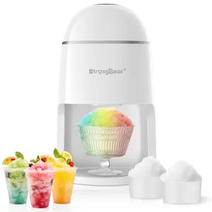 Snow Cone Shaved Ice Machine, Electric Ice Shaver Slushie Machine, Snowcone Maker for Kids Birthday Party, House Warming Gifts New Home, Kitchen Gift Ideas, White