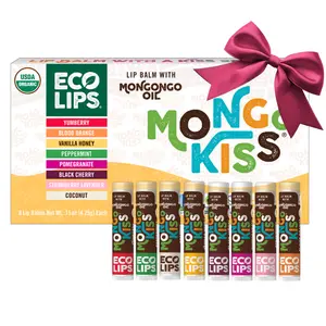 Mongo Kiss® Organic Lip Balm, Value 8 Pack Variety, 0.15 oz. Skincare Cherry