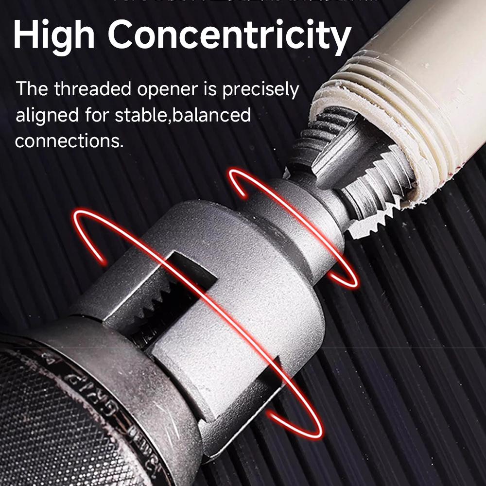 2pcs 1/2 inch 3/4 inch PVC Thread Cutting Tool Inner & Outer Pipe Threading Tools Dual Function Electric Drill Compatible PVC Plastic Pipe Threading Machine Kit for Home Repair Precision Carbon Steel NPT Pipe Tap Set external pipe high speed