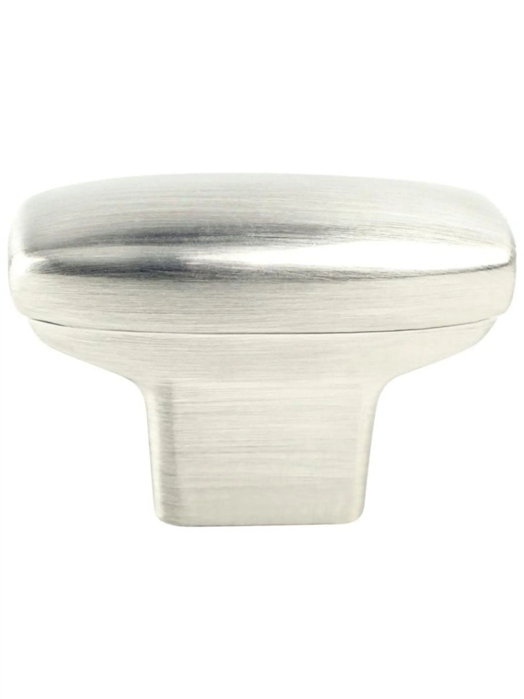 Transitional Advantage One Brushed Nickel Rounded Rectangle Knob