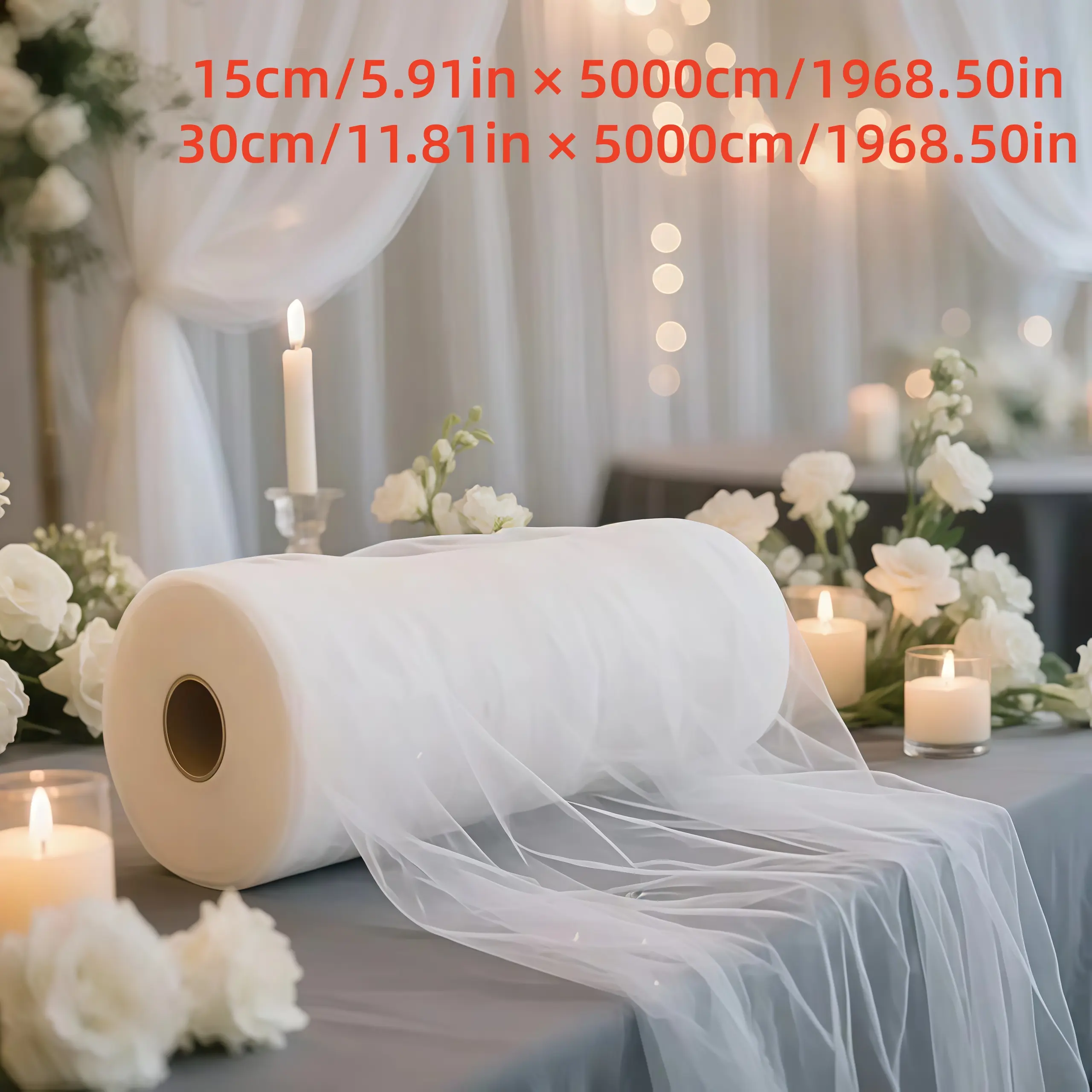 [Back to School]10cm/30cm 50 Yards Sheer Curtain Panel, Sheer Design, High Elasticity Fabric for DIY Wedding Decor, Handwashable Sheers for Privacy & Diffusion, High Stretch Fabric, Home Textile-MM1