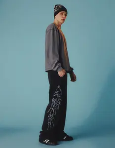 AFFLICTION Skeleton Mens Wide Leg Sweatpants