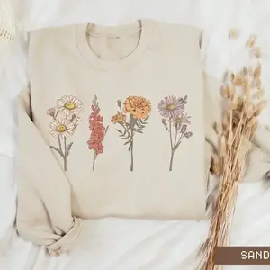 Custom Birth Month Flower Sweatshirt, Birth Flower Sweater, Grandmas Garden Sweatshirt, Personalized Grandma Gift, Mothers Day Gift for Grandma Mom Nana